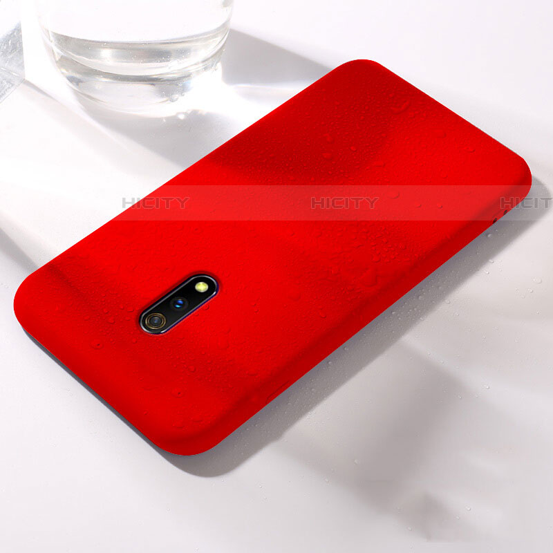 Silikon Hülle Handyhülle Ultra Dünn Schutzhülle 360 Grad Tasche für Realme X Rot