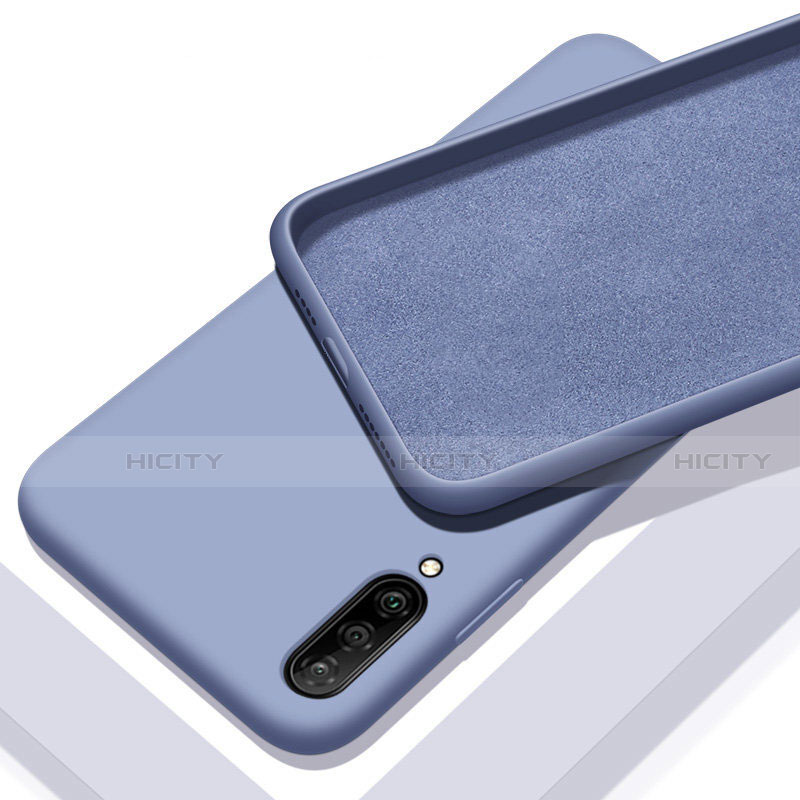 Silikon Hülle Handyhülle Ultra Dünn Schutzhülle 360 Grad Tasche für Samsung Galaxy A70 Hellblau