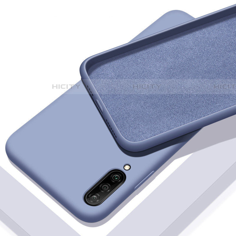 Silikon Hülle Handyhülle Ultra Dünn Schutzhülle 360 Grad Tasche für Samsung Galaxy A70S Hellblau