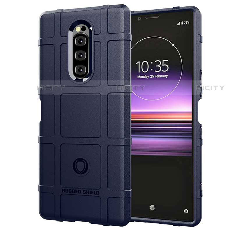 Silikon Hülle Handyhülle Ultra Dünn Schutzhülle 360 Grad Tasche für Sony Xperia 1 Blau