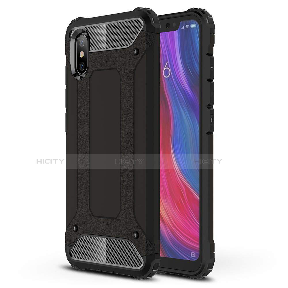 Silikon Hülle Handyhülle Ultra Dünn Schutzhülle 360 Grad Tasche für Xiaomi Mi 8 Pro Global Version Schwarz