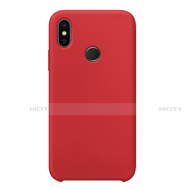 Silikon Hülle Handyhülle Ultra Dünn Schutzhülle 360 Grad Tasche für Xiaomi Mi 8 Rot