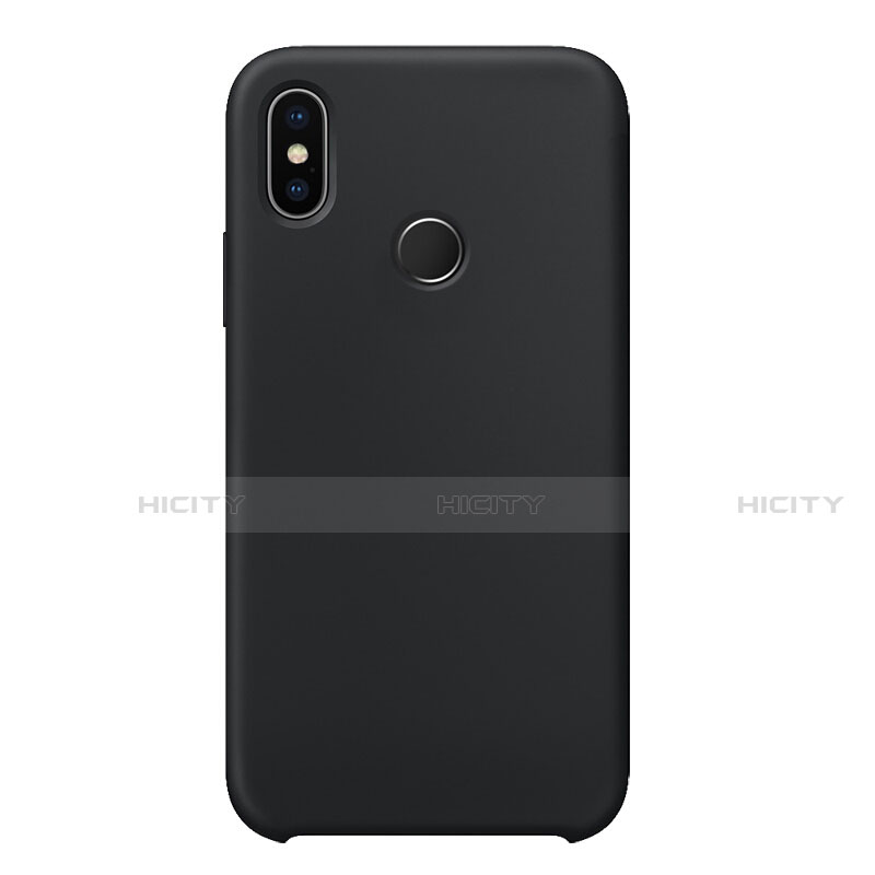 Silikon Hülle Handyhülle Ultra Dünn Schutzhülle 360 Grad Tasche für Xiaomi Mi 8 Schwarz