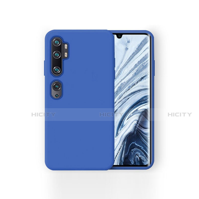 Silikon Hülle Handyhülle Ultra Dünn Schutzhülle 360 Grad Tasche für Xiaomi Mi Note 10 Blau