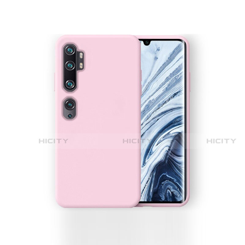 Silikon Hülle Handyhülle Ultra Dünn Schutzhülle 360 Grad Tasche für Xiaomi Mi Note 10 Pro Rosa