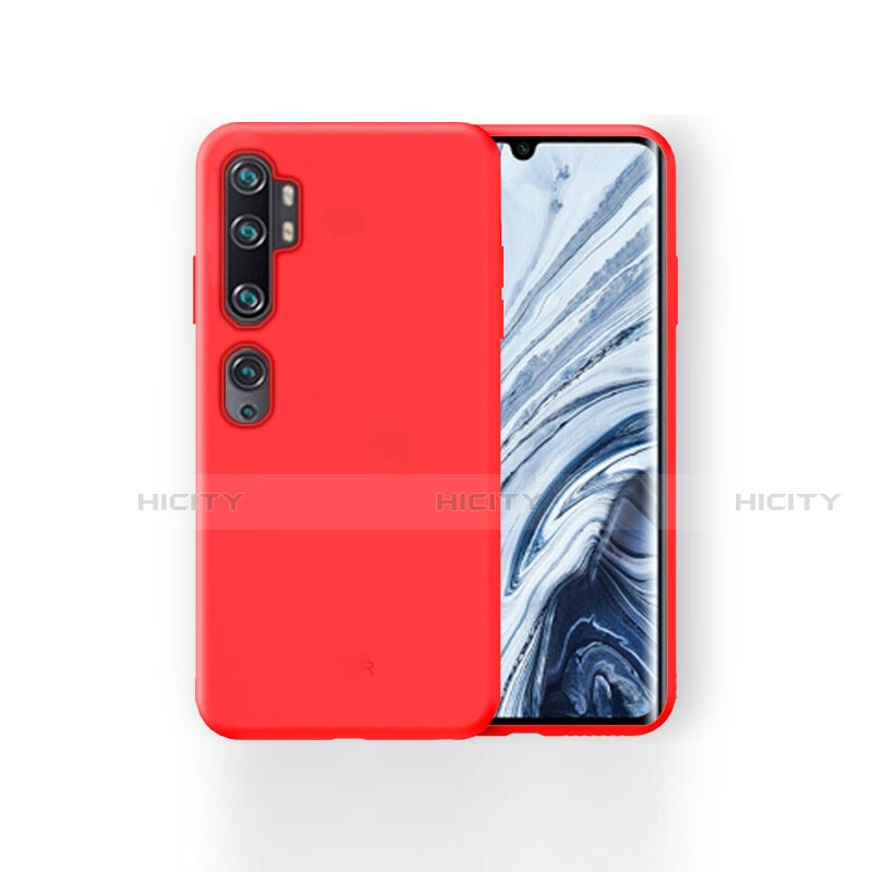 Silikon Hülle Handyhülle Ultra Dünn Schutzhülle 360 Grad Tasche für Xiaomi Mi Note 10 Pro Rot