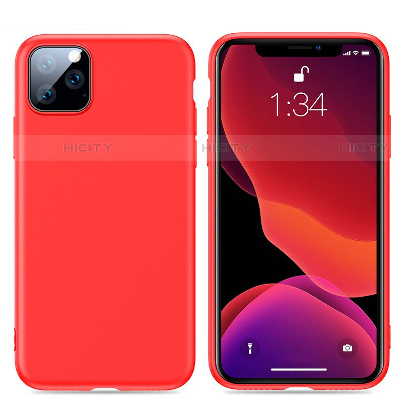 Silikon Hülle Handyhülle Ultra Dünn Schutzhülle 360 Grad Tasche S01 für Apple iPhone 11 Pro Max Rot