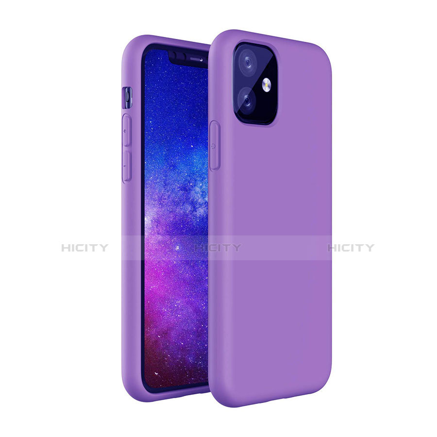 Silikon Hülle Handyhülle Ultra Dünn Schutzhülle 360 Grad Tasche S01 für Apple iPhone 11 Violett