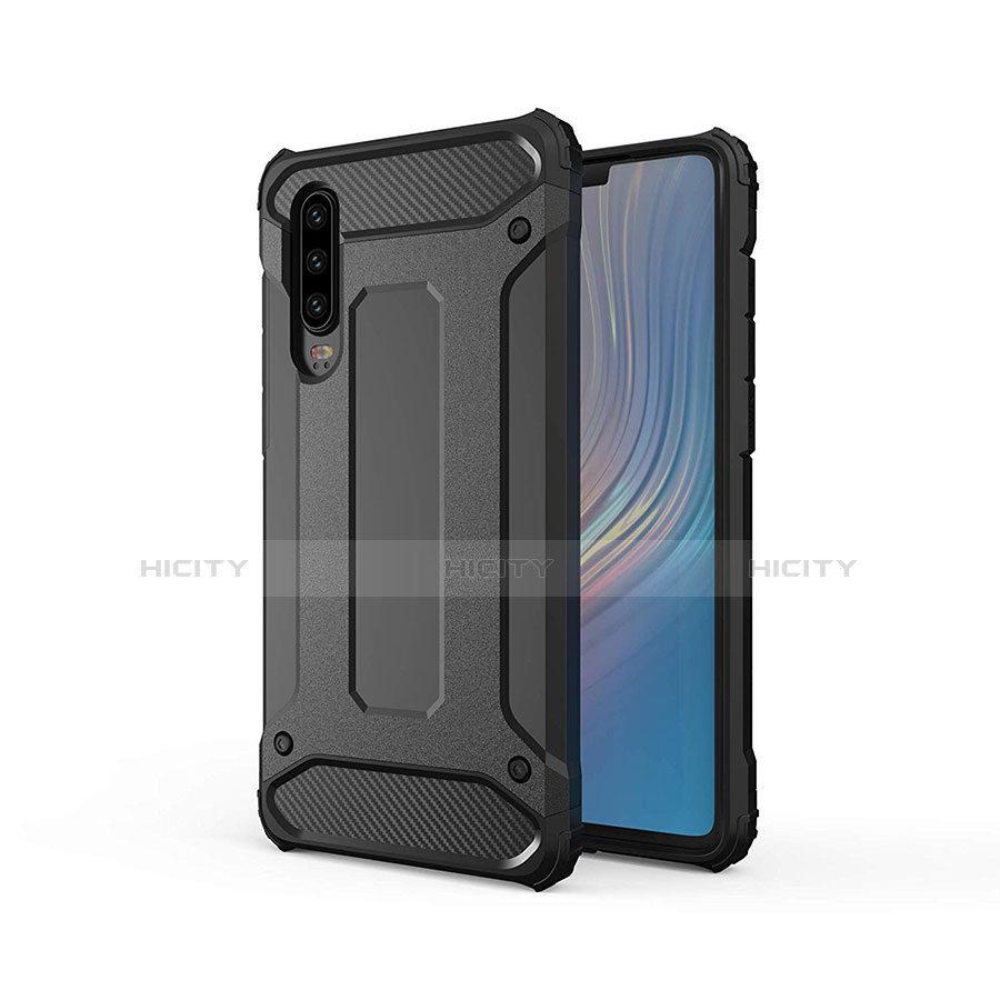 Silikon Hülle Handyhülle Ultra Dünn Schutzhülle 360 Grad Tasche S01 für Huawei P30 Schwarz