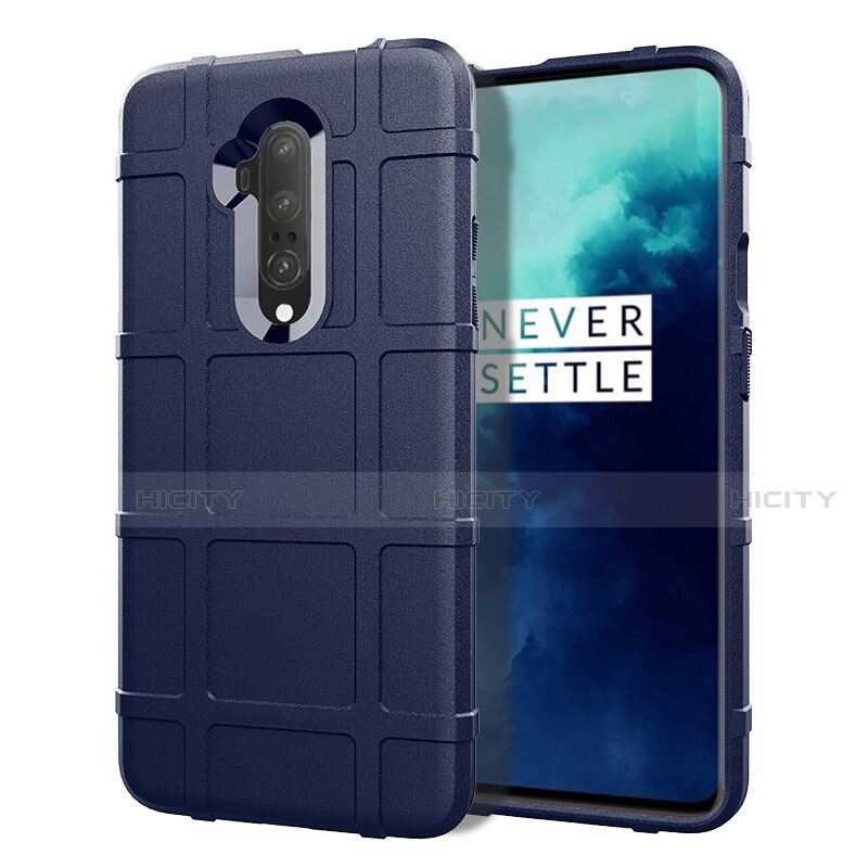 Silikon Hülle Handyhülle Ultra Dünn Schutzhülle 360 Grad Tasche S01 für OnePlus 7T Pro 5G Blau