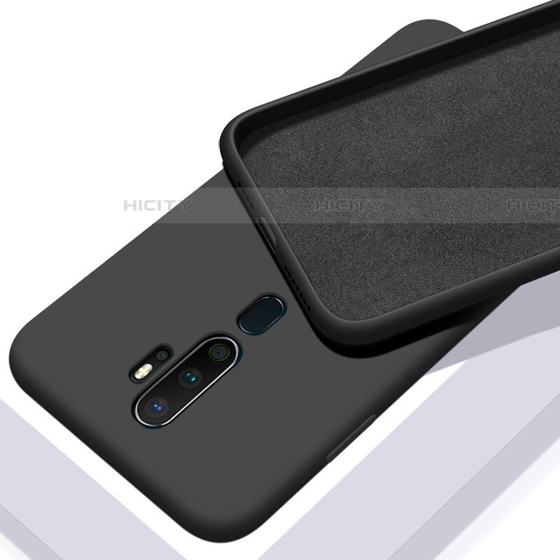 Silikon Hülle Handyhülle Ultra Dünn Schutzhülle 360 Grad Tasche S01 für Oppo A11 Schwarz