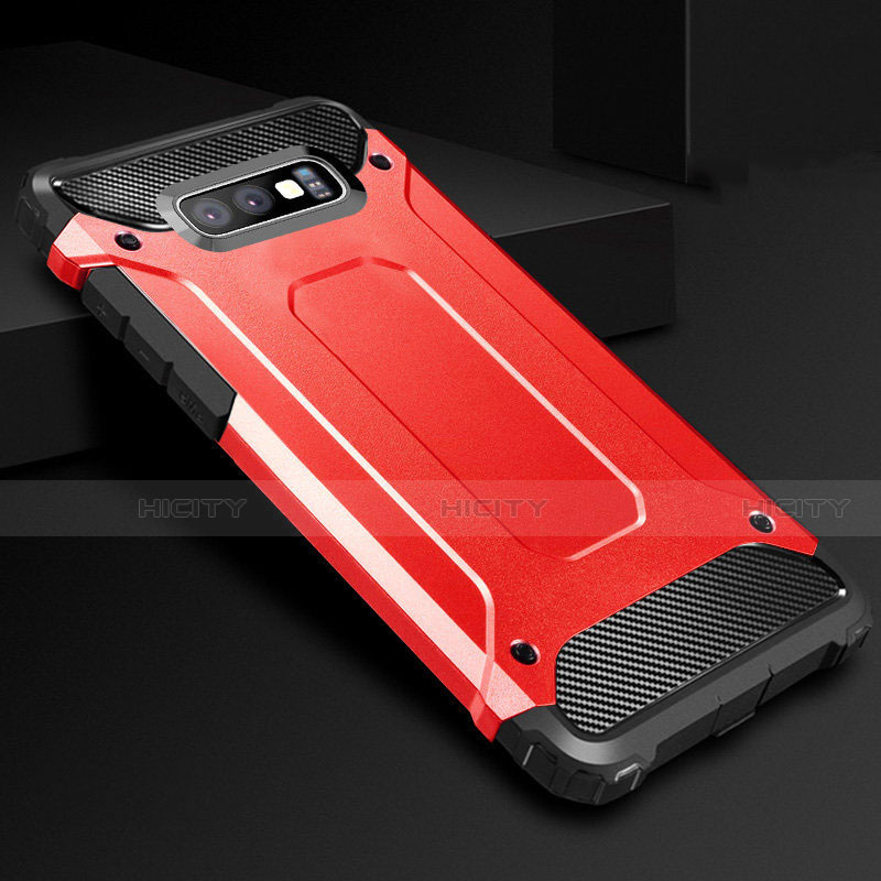 Silikon Hülle Handyhülle Ultra Dünn Schutzhülle 360 Grad Tasche S01 für Samsung Galaxy S10e Rot Plus