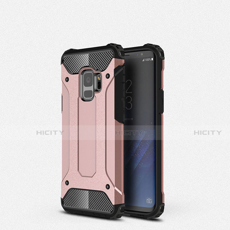 Silikon Hülle Handyhülle Ultra Dünn Schutzhülle 360 Grad Tasche S01 für Samsung Galaxy S9 Rosegold