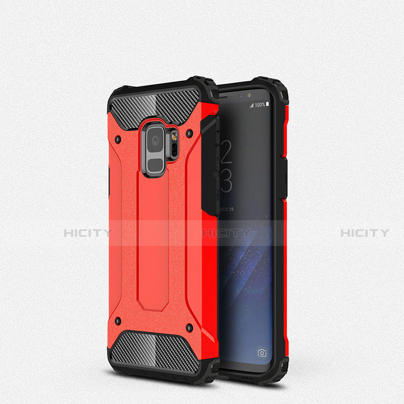 Silikon Hülle Handyhülle Ultra Dünn Schutzhülle 360 Grad Tasche S01 für Samsung Galaxy S9 Rot Plus