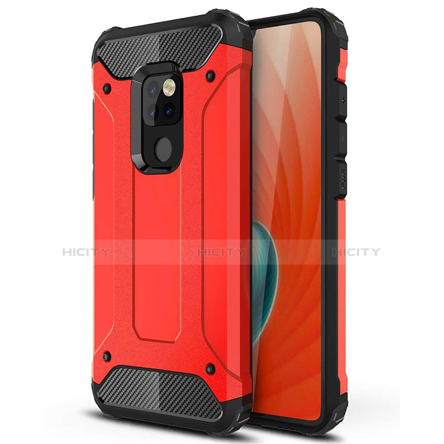 Silikon Hülle Handyhülle Ultra Dünn Schutzhülle 360 Grad Tasche S02 für Huawei Mate 20 Rot