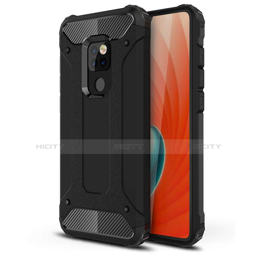 Silikon Hülle Handyhülle Ultra Dünn Schutzhülle 360 Grad Tasche S02 für Huawei Mate 20 Schwarz