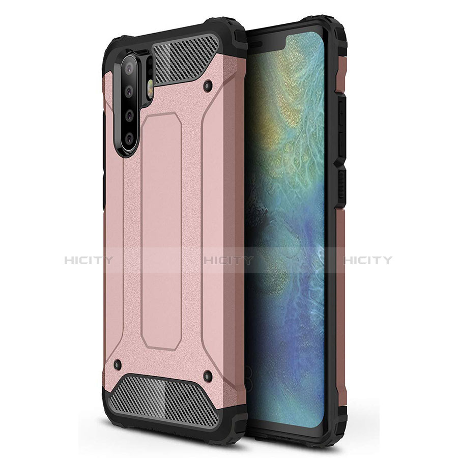 Silikon Hülle Handyhülle Ultra Dünn Schutzhülle 360 Grad Tasche S02 für Huawei P30 Pro New Edition Rosegold