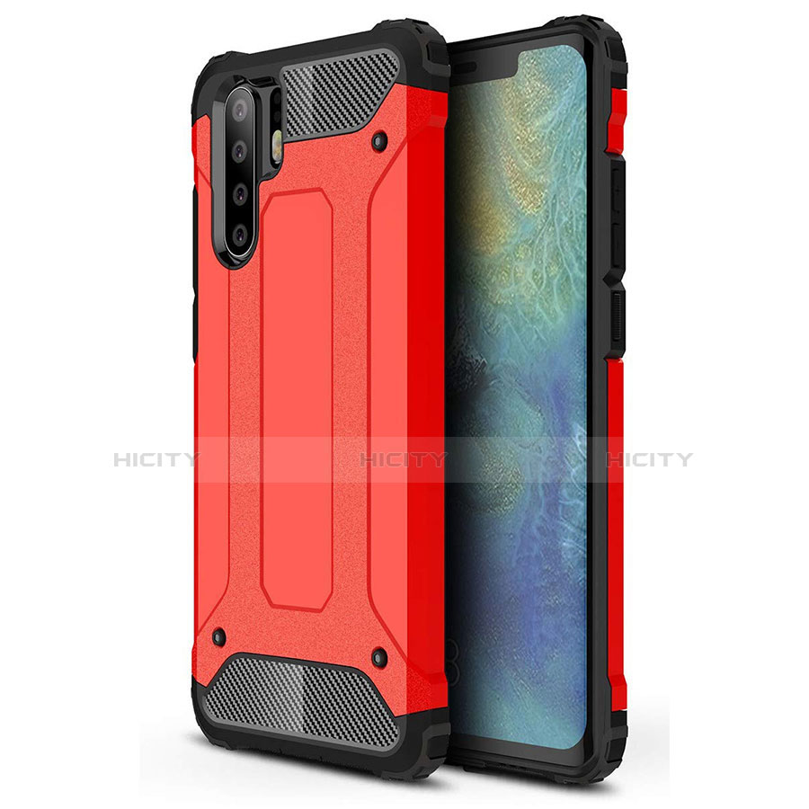 Silikon Hülle Handyhülle Ultra Dünn Schutzhülle 360 Grad Tasche S02 für Huawei P30 Pro New Edition Rot