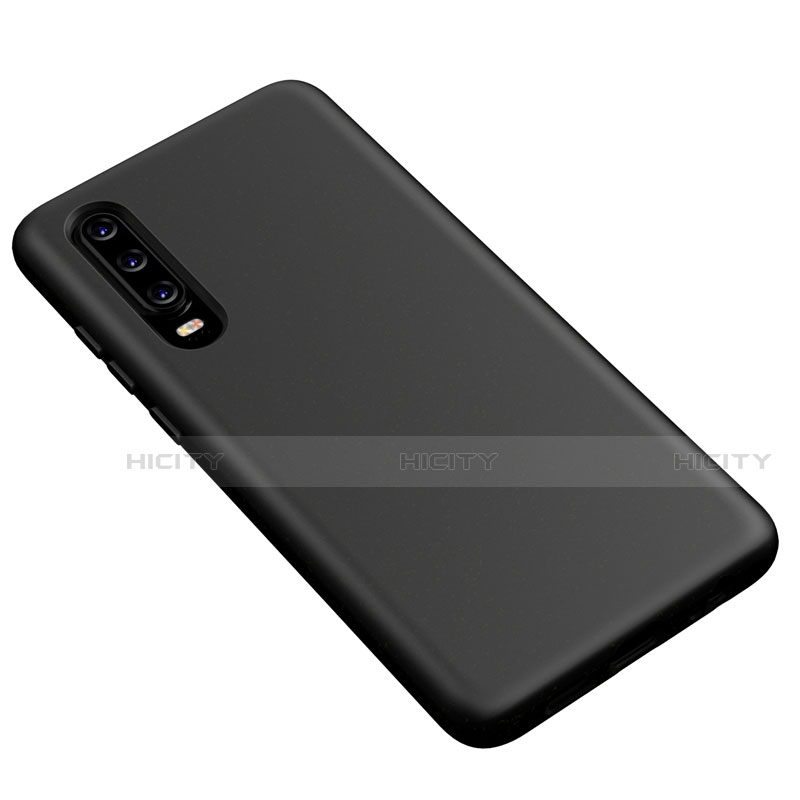 Silikon Hülle Handyhülle Ultra Dünn Schutzhülle 360 Grad Tasche S02 für Huawei P30 Schwarz Plus