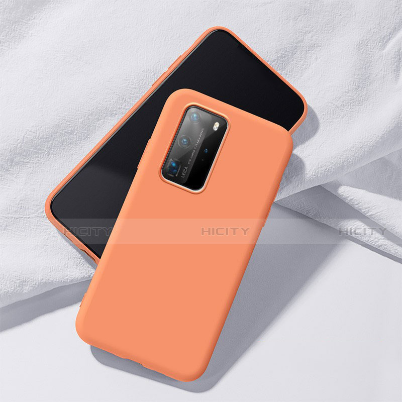 Silikon Hülle Handyhülle Ultra Dünn Schutzhülle 360 Grad Tasche S02 für Huawei P40 Pro Orange Plus