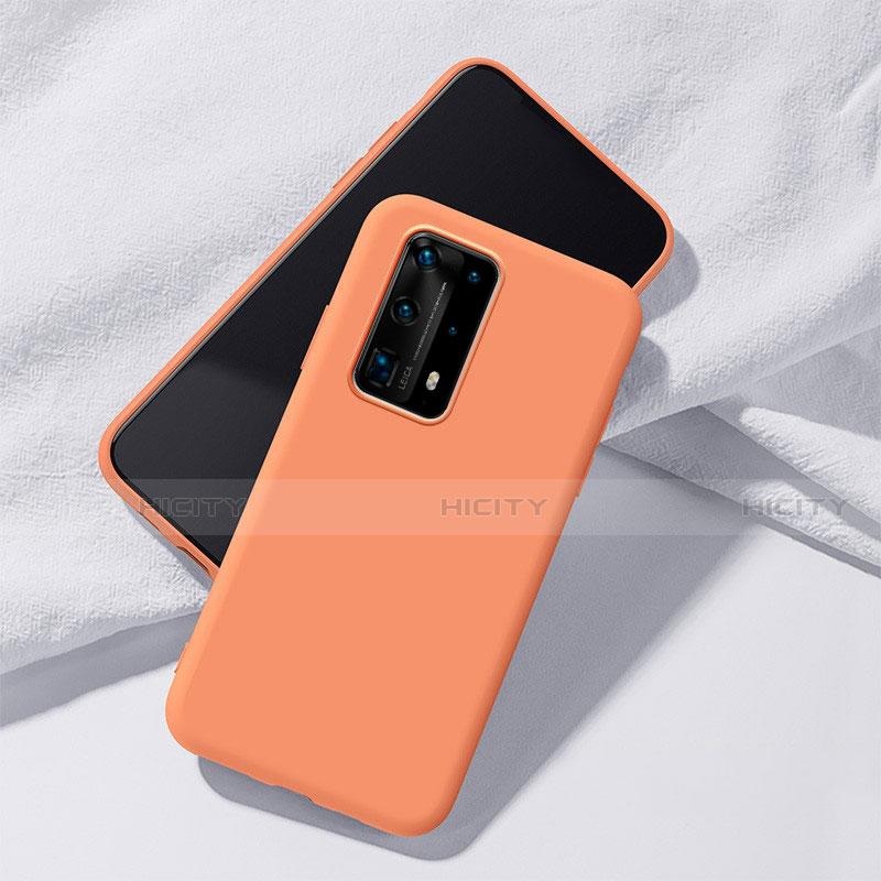 Silikon Hülle Handyhülle Ultra Dünn Schutzhülle 360 Grad Tasche S02 für Huawei P40 Pro+ Plus Orange Plus