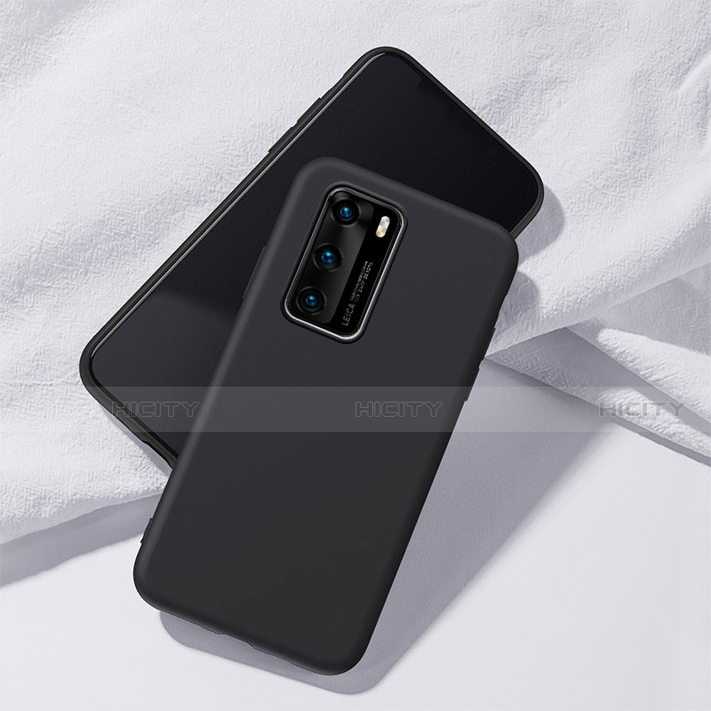 Silikon Hülle Handyhülle Ultra Dünn Schutzhülle 360 Grad Tasche S02 für Huawei P40 Schwarz