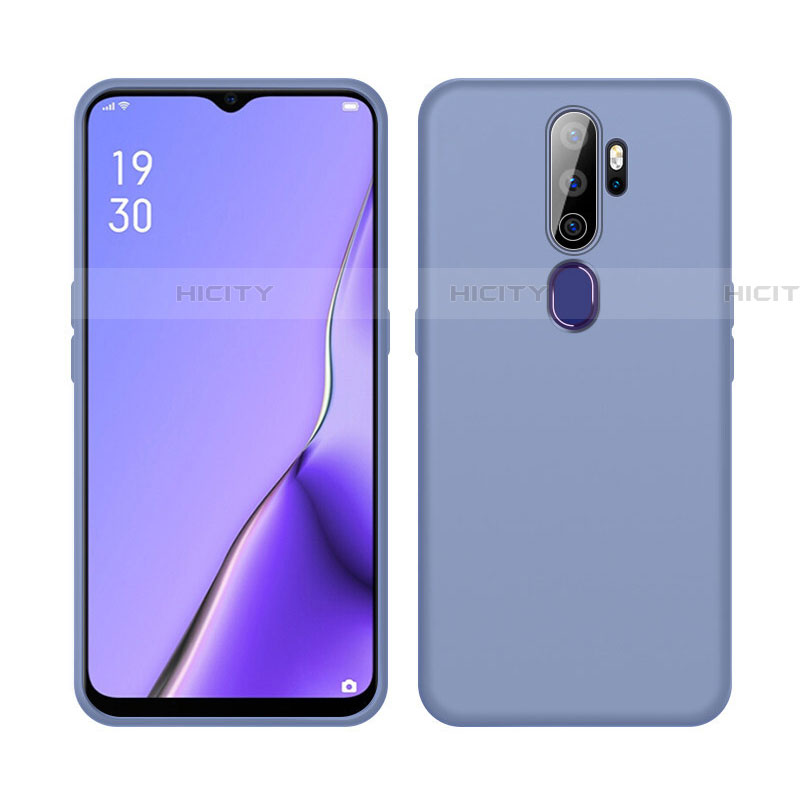 Silikon Hülle Handyhülle Ultra Dünn Schutzhülle 360 Grad Tasche S02 für Oppo A11 Grau