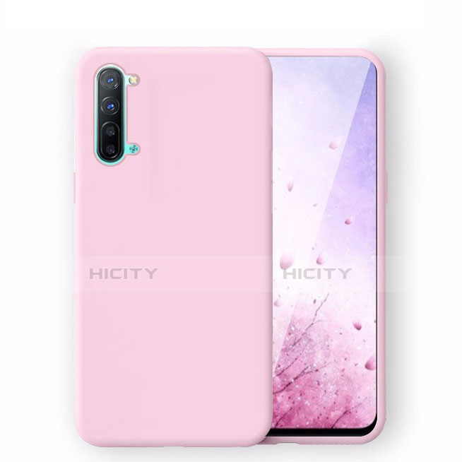 Silikon Hülle Handyhülle Ultra Dünn Schutzhülle 360 Grad Tasche S02 für Oppo F15 Rosa