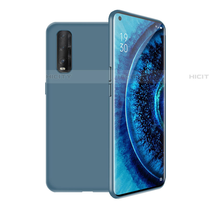 Silikon Hülle Handyhülle Ultra Dünn Schutzhülle 360 Grad Tasche S02 für Oppo Find X2 Blau Plus