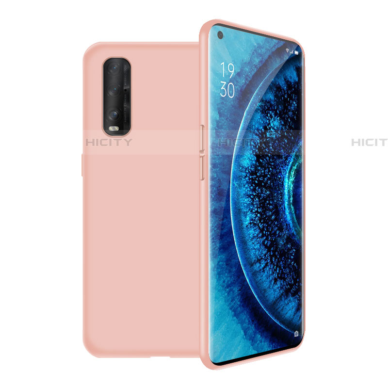 Silikon Hülle Handyhülle Ultra Dünn Schutzhülle 360 Grad Tasche S02 für Oppo Find X2 Rosa Plus