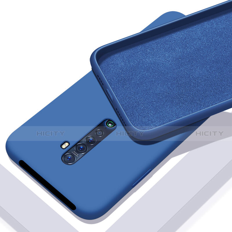 Silikon Hülle Handyhülle Ultra Dünn Schutzhülle 360 Grad Tasche S02 für Oppo Reno2 Blau