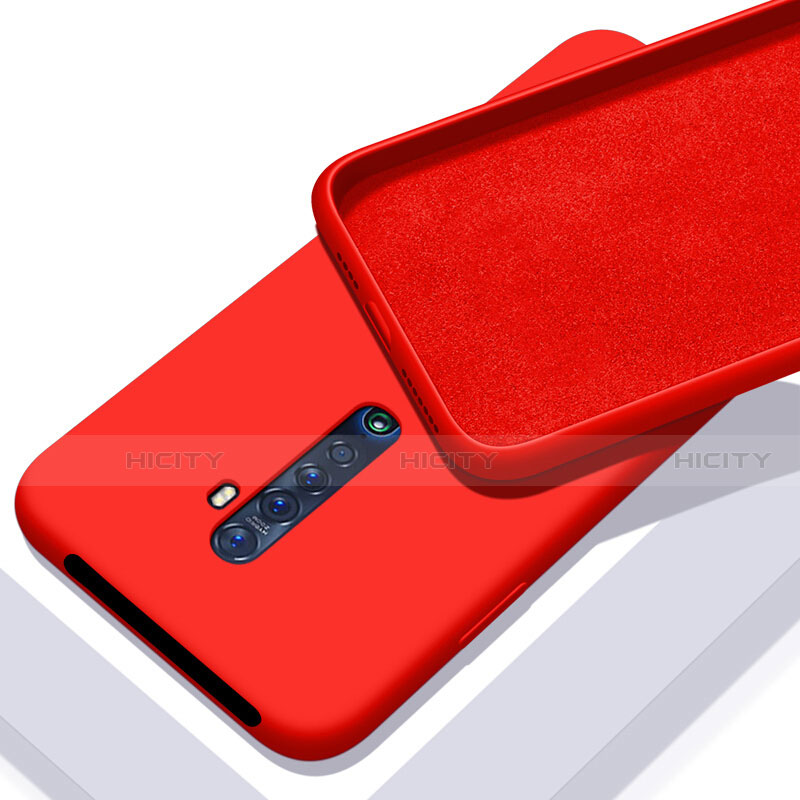 Silikon Hülle Handyhülle Ultra Dünn Schutzhülle 360 Grad Tasche S02 für Oppo Reno2 Rot