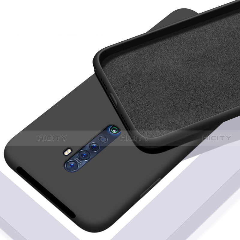 Silikon Hülle Handyhülle Ultra Dünn Schutzhülle 360 Grad Tasche S02 für Oppo Reno2 Schwarz