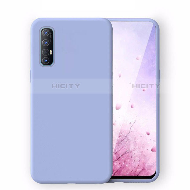 Silikon Hülle Handyhülle Ultra Dünn Schutzhülle 360 Grad Tasche S02 für Oppo Reno3 Pro Hellblau