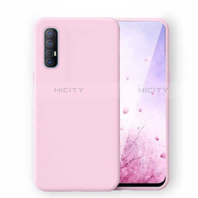 Silikon Hülle Handyhülle Ultra Dünn Schutzhülle 360 Grad Tasche S02 für Oppo Reno3 Pro Rosa