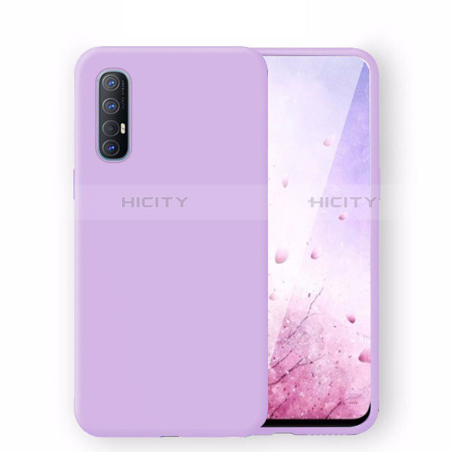 Silikon Hülle Handyhülle Ultra Dünn Schutzhülle 360 Grad Tasche S02 für Oppo Reno3 Pro Violett