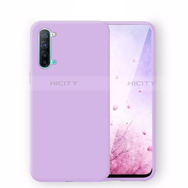 Silikon Hülle Handyhülle Ultra Dünn Schutzhülle 360 Grad Tasche S02 für Oppo Reno3 Violett