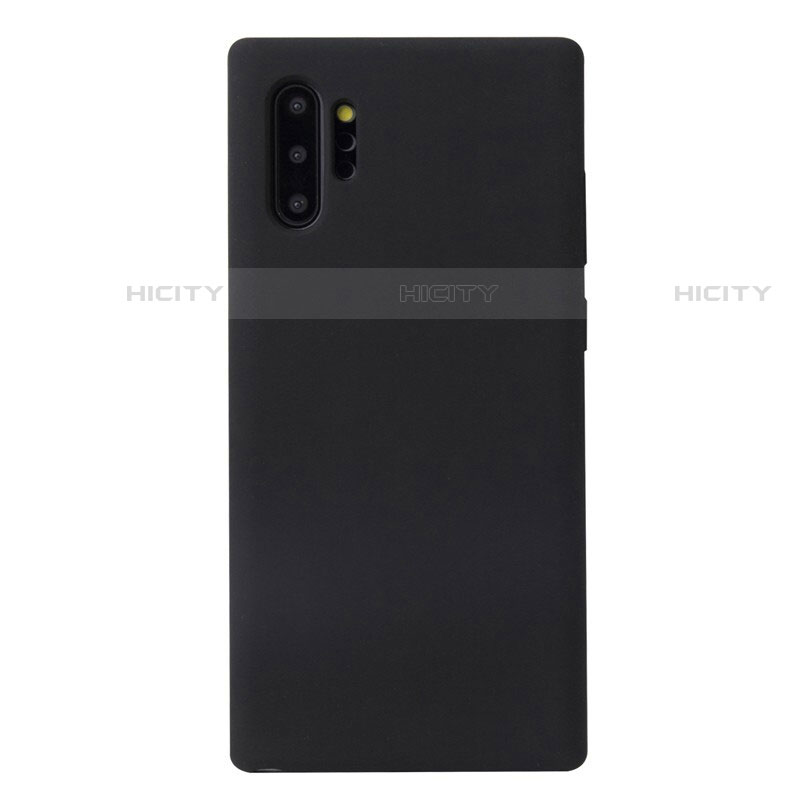 Silikon Hülle Handyhülle Ultra Dünn Schutzhülle 360 Grad Tasche S02 für Samsung Galaxy Note 10 Plus 5G Schwarz