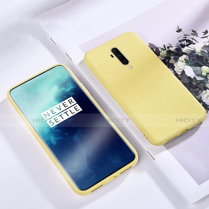 Silikon Hülle Handyhülle Ultra Dünn Schutzhülle 360 Grad Tasche S03 für OnePlus 7T Pro 5G Gelb