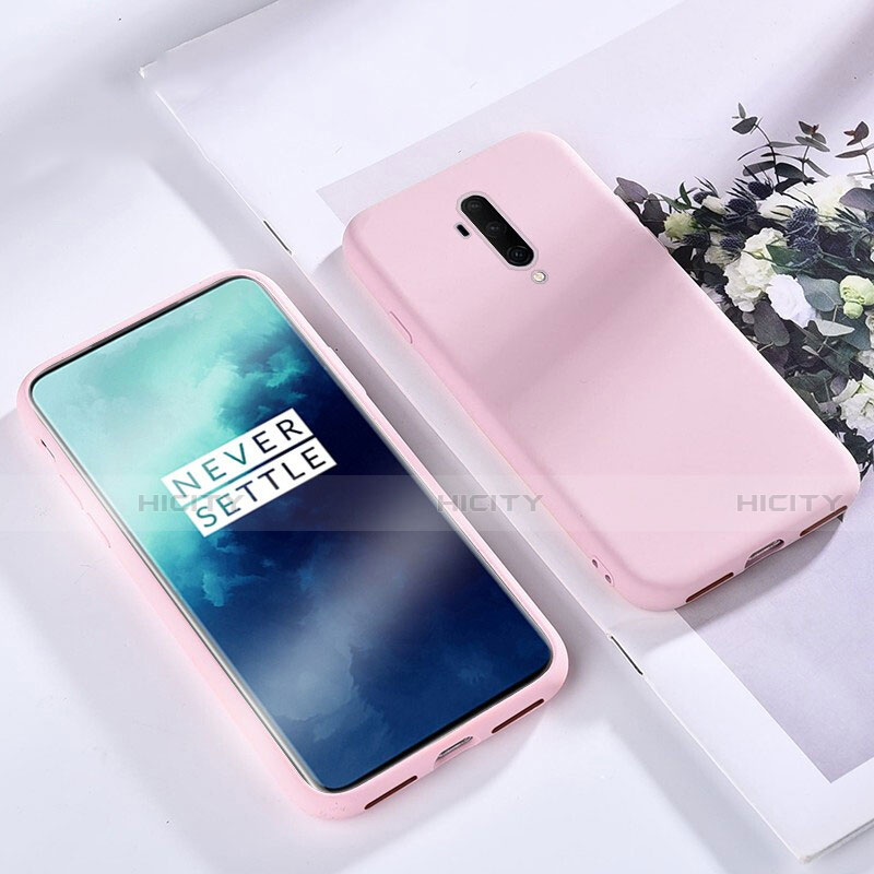 Silikon Hülle Handyhülle Ultra Dünn Schutzhülle 360 Grad Tasche S03 für OnePlus 7T Pro 5G Rosegold