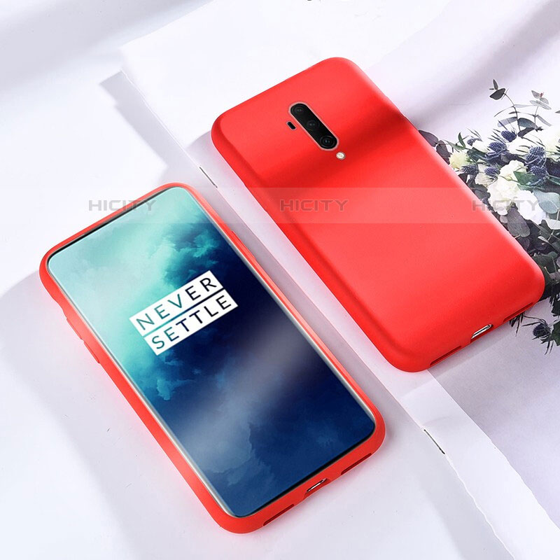 Silikon Hülle Handyhülle Ultra Dünn Schutzhülle 360 Grad Tasche S03 für OnePlus 7T Pro Rot