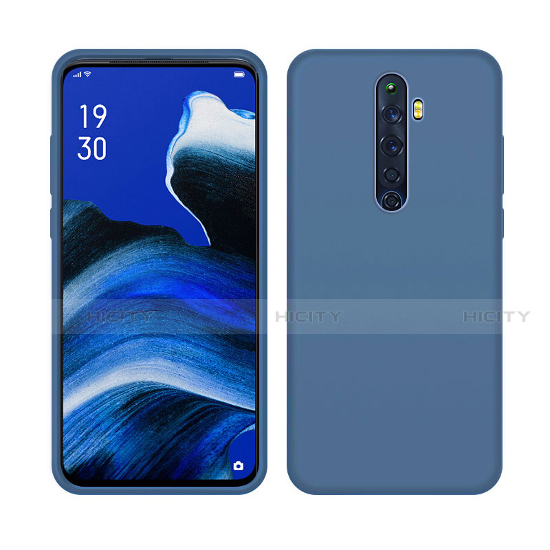 Silikon Hülle Handyhülle Ultra Dünn Schutzhülle 360 Grad Tasche S03 für Oppo Reno2 Z Blau