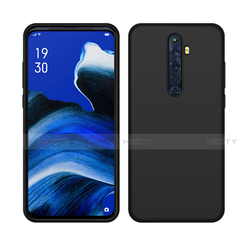 Silikon Hülle Handyhülle Ultra Dünn Schutzhülle 360 Grad Tasche S03 für Oppo Reno2 Z Schwarz