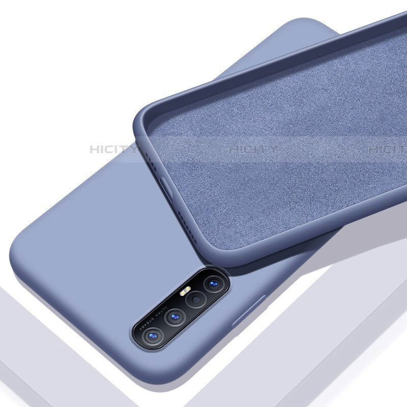 Silikon Hülle Handyhülle Ultra Dünn Schutzhülle 360 Grad Tasche S03 für Oppo Reno3 Pro Grau