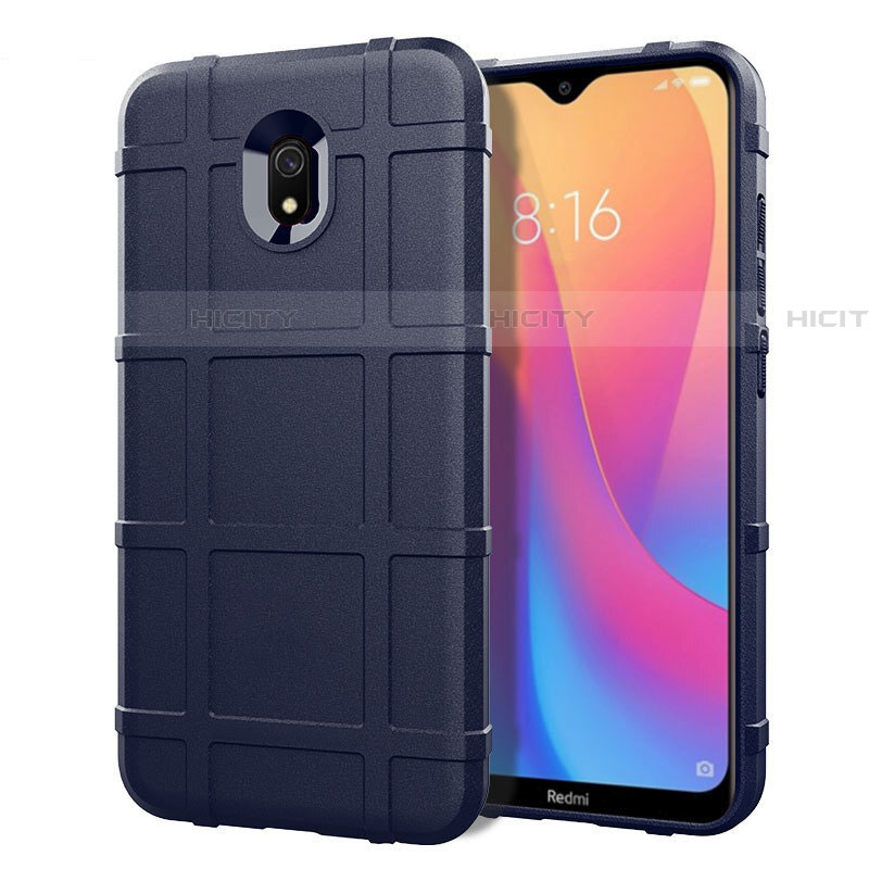 Silikon Hülle Handyhülle Ultra Dünn Schutzhülle 360 Grad Tasche S03 für Xiaomi Redmi 8A Blau