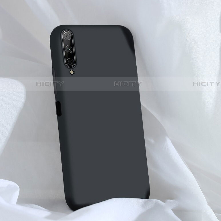 Silikon Hülle Handyhülle Ultra Dünn Schutzhülle 360 Grad Tasche S04 für Huawei P Smart Pro (2019) Schwarz
