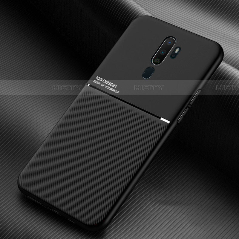 Silikon Hülle Handyhülle Ultra Dünn Schutzhülle 360 Grad Tasche S04 für Oppo A9 (2020) Schwarz Plus