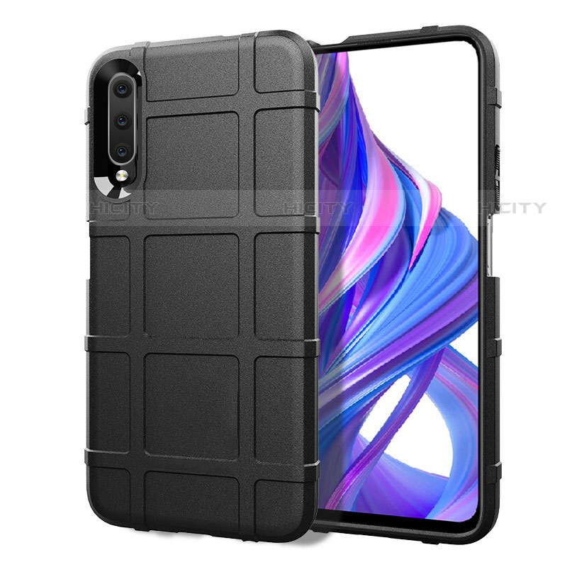 Silikon Hülle Handyhülle Ultra Dünn Schutzhülle 360 Grad Tasche S06 für Huawei P Smart Pro (2019) Schwarz Plus