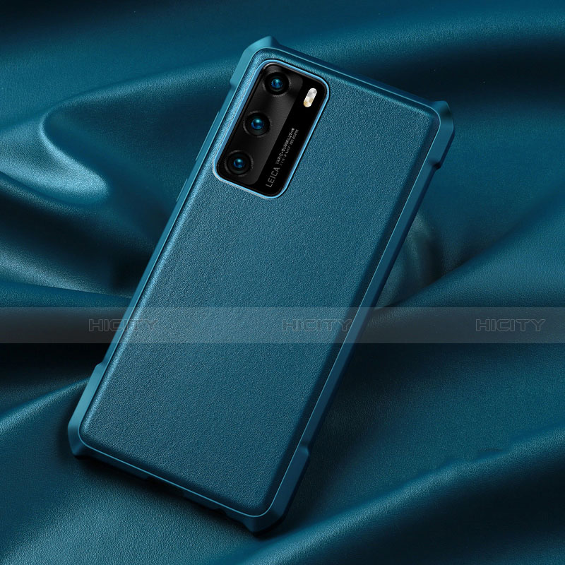 Silikon Hülle Handyhülle Ultra Dünn Schutzhülle 360 Grad Tasche S06 für Huawei P40 Blau