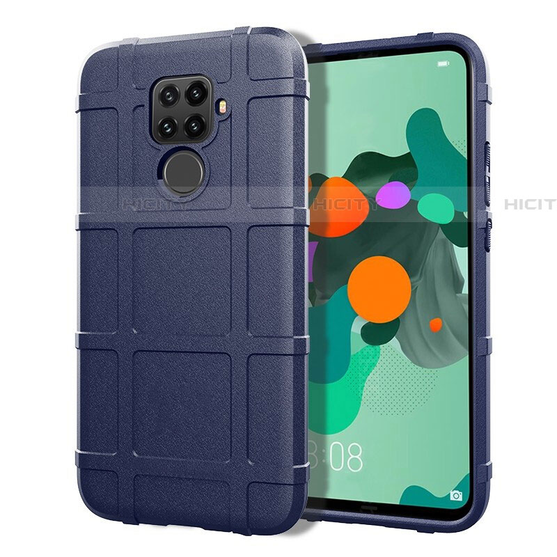 Silikon Hülle Handyhülle Ultra Dünn Schutzhülle 360 Grad Tasche S07 für Huawei Mate 30 Lite Blau